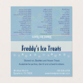 Sneeuwflake Shaved Ice Full Listening Visitekaartje (Buitenkant ongevouwen)