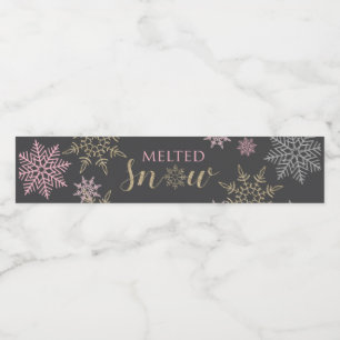 Sneeuwfleslabels Waterfles Etiket