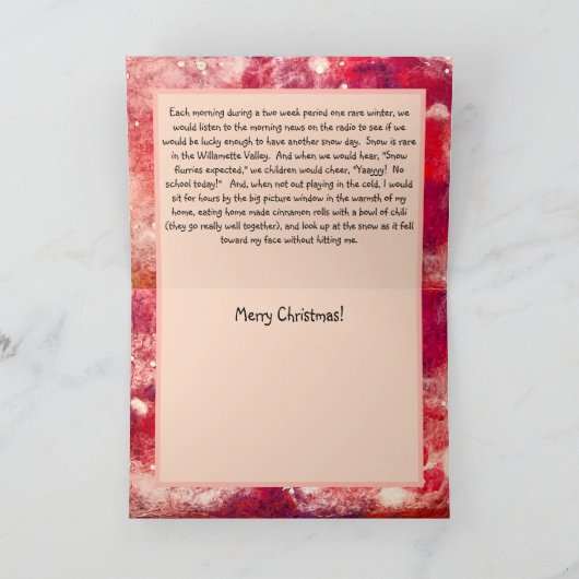 Sneeuwflurries Bedankkaart (Binnen)