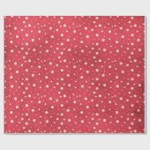 Sneeuwflurries op rood cadeaupapier (Vlak)