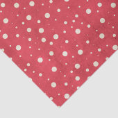 Sneeuwflurries op rood tissuepapier (Detail)