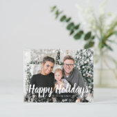 Sneeuwfoto-Feestdagen Briefkaart (Staand voorkant)