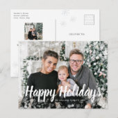 Sneeuwfoto-Feestdagen Briefkaart (Voorkant / Achterkant)