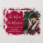 Sneeuwfoto Kerst zwangerschapsaankondigingskaarten Kaart (Voorkant / Achterkant)