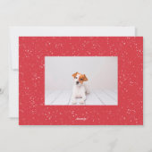 Sneeuwfoto met prettig kerstscript feestdagenkaart (Achterkant)