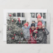 Sneeuwfoto voor pretkerst feestdagenkaart (Voorkant)