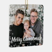 Sneeuwfotokerst Keramisch Ornament (Rechts)