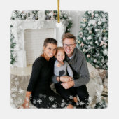 Sneeuwfotokerst Keramisch Ornament (Achterkant)