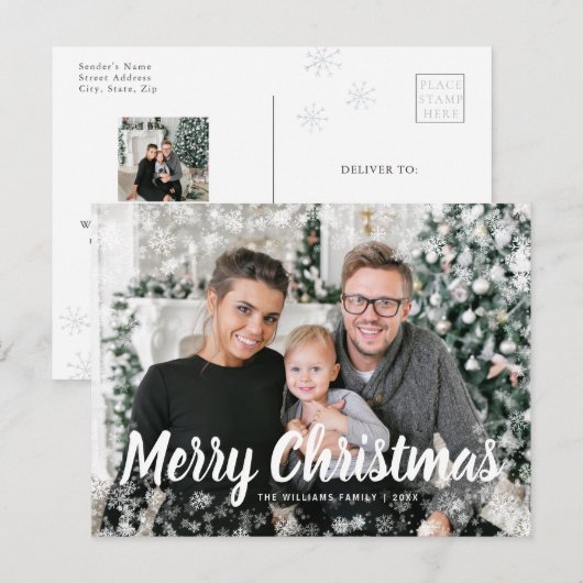 SneeuwfotokerstBriefkaart Briefkaart (Voorkant / Achterkant)