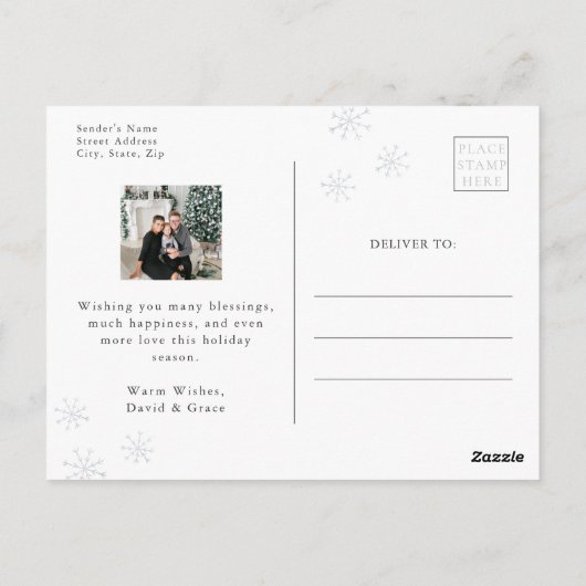 SneeuwfotokerstBriefkaart Briefkaart (Achterkant)