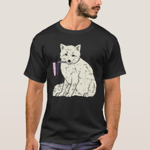 Sneeuwfox Gendervloeide vlag Pride Non-Binary LGBT T-shirt