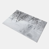 sneeuwfox in winterBossen Deurmat (Schuin)