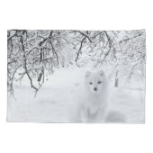 sneeuwfox in winterBossen Kussensloop (Achterkant)