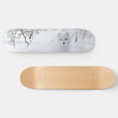 sneeuwfox in winterBossen Persoonlijk Skateboard (Horizontaal)