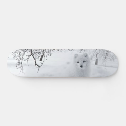 sneeuwfox in winterBossen Persoonlijk Skateboard (Horizontaal)