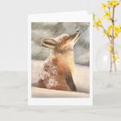 sneeuwfox kaart (Gele Bloem)