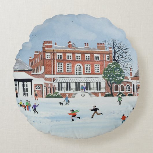 Sneeuwfun. 1991 rond kussen (Voorkant)