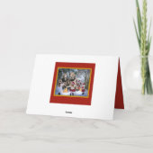 Sneeuwgaleter met kerstmis feestdagen kaart (Achterkant)