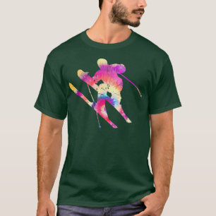 Sneeuwgalg Grafisch Kunst Afdrukbeeld Verf Ski Res T-shirt