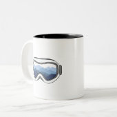 sneeuwgalgen met Uitzicht van het berggebied Tweekleurige Koffiemok (Voorkant links)