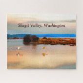 Sneeuwganzen in Skagit-vallei Legpuzzel (Horizontaal)