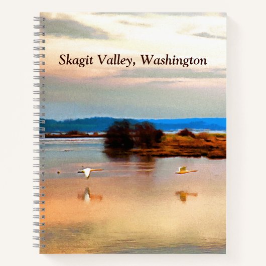 Sneeuwganzen in Skagit-vallei Notitieboek (Voorkant)