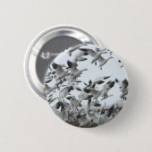Sneeuwganzenmigratie Ronde Button 5,7 Cm (Voorkant /achterkant)