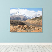 Sneeuwgebergte Canvas Afdruk (Insitu (Houten vloer))