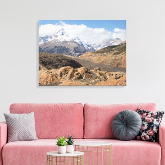 Sneeuwgebergte Canvas Afdruk (Insitu (Woonkamer))