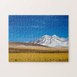 Sneeuwgebergte en pioniersgrasland legpuzzel