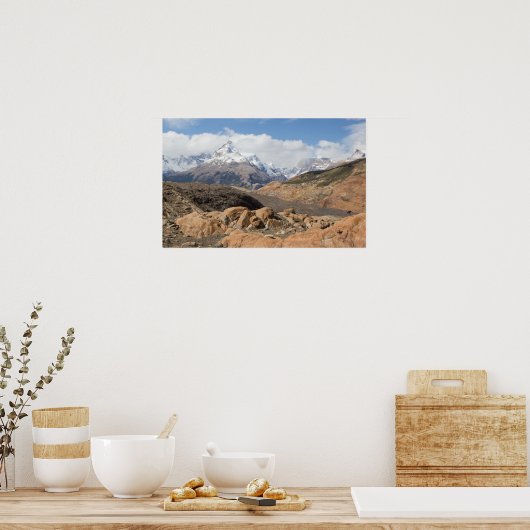 Sneeuwgebergte Poster (Keuken)