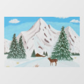 Sneeuwgebergte Raamsticker (Vel)