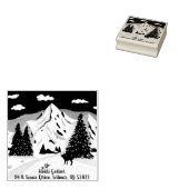 Sneeuwgebergte Rubberstempel (Gestempeld)