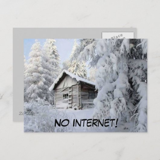 sneeuwgebonden briefkaart (Voorkant / Achterkant)