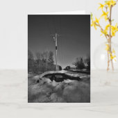 "Sneeuwgebonden" kerstkaart Kaart (Gele Bloem)