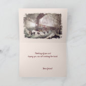 Sneeuwgebonden trein denkt aan je Kaart (Binnen)