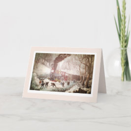 Sneeuwgebonden trein denkt aan je Kaart