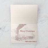 Sneeuwgebonden trein kerst Kaart (Binnen)