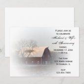 Sneeuwgedekte Barn Winter Jubileum Partij nodigt u Kaart (Voorkant / Achterkant)