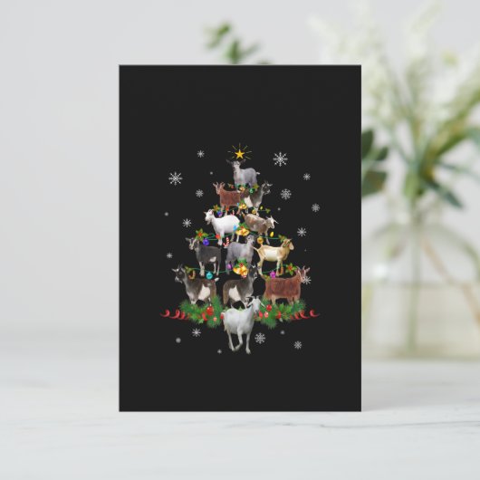 Sneeuwgeitenvlees Bedankkaart (Staand voorkant)