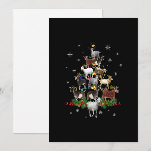 Sneeuwgeitenvlees Feestdagenkaart (Voorkant / Achterkant)