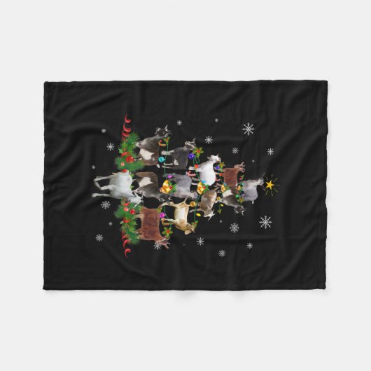 Sneeuwgeitenvlees Fleece Deken (Voorkant (Horizontaal))