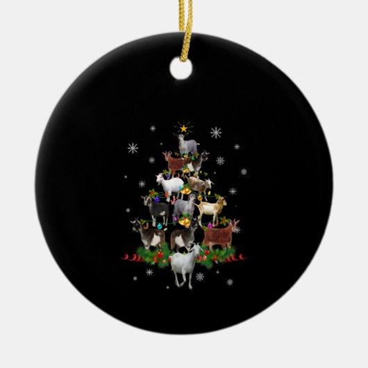 Sneeuwgeitenvlees Keramisch Ornament (Voorkant)