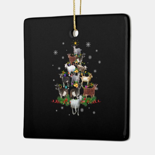 Sneeuwgeitenvlees Keramisch Ornament (Links)