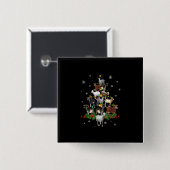 Sneeuwgeitenvlees Vierkante Button 5,1 Cm (Voorkant /achterkant)