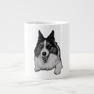 Sneeuwgekuste Corgi Hallo Grote Koffiekop
