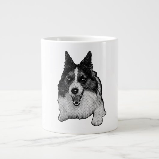 Sneeuwgekuste Corgi Hallo Grote Koffiekop (Voorkant)