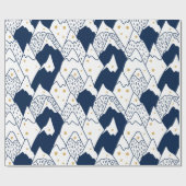 Sneeuwgemak van het zwarte patroon van het bergpat cadeaupapier (Vlak)