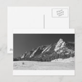 Sneeuwgestookte flatirons Boulder CO Panorama BW Briefkaart (Voorkant / Achterkant)
