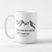 Sneeuwgestookte mtns roepen John Muir Koffiemok (Links)